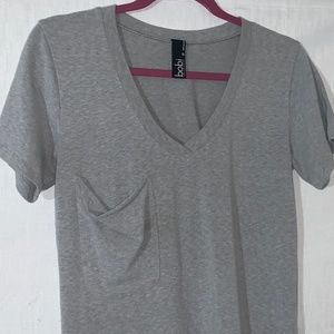Bobi Boyfriend Tee, Heather Grey Size XS
